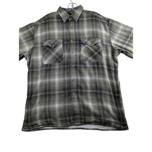 Vintage Wrangler Rugged Wear Mens L Thermal Lined Flannel Shirt Jacket Shacket